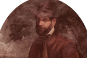 Emilio Aliaga Romagosa, ´Autorretrato´, óleo, 100 x 160 cm, 1906. [Fotografía gentileza de Ferran Olucha, retocada por APP]