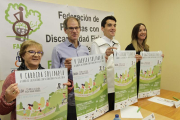 Asun Berrojo, Abel Antón, Daniel Mateo y Ana Santamaría en la presentación, ayer, de la carrera de Fadiso.-LUIS ÁNGEL TEJEDOR