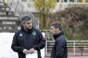 Huerta y Carrión en un entrenamiento de esta temporada. LUIS A. TEJEDOR