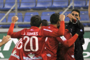 El Numancia lograba ante el Llagostera su tercer triunfo consecutivo.-Diego Mayor