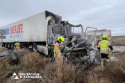 Accidente ocurrido en Pina de Ebro, Zaragoza.-HDS