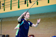 Ana Peñaranda durante una competición.-CLUB BÁDMINTON SORIA