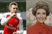Aaron Ramsey y Nancy Reagan.-