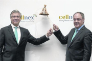Reynés y Tobías Martínez, director general, en la salida a bolsa de Cellnex.-EFE / ZIPI
