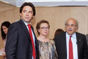 Percival Manglano, en su etapa de consejero de Hacienda de Madrid, con sus homólogos Carmen Martínez (Andalucía) y Andreu Mas-Colell (Catalunya), en el 2012.-EFE / GUSTAVO CUEVAS