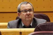 El senador de Amaiur Iñaki Goioaga, en su escaño de la Cámara alta.-Foto: ARCHIVO