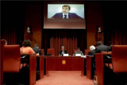 El expresidente de Spanair Ferran Soriano, durante su comparecencia por videoconferencia en la comisión del parlamento catalán.-Foto: EFE / ALBERTO ESTÉVEZ
