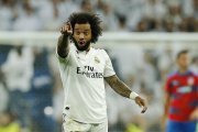Marcelo, jugador del Real Madrid, durante el partido ante el Viktoria Pilsen.-AP