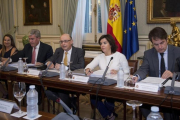 La vicepresidenta del Gobierno y el ministro de Hacienda esta semana en la reunión de la Comisión Nacional de Administración Local.-LUCA PIERGIOVANI