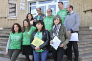 Representantes de la Plataforma por la Escuela Pública de Soria en el IES Virgen del Espino.-VALENTIN GUISANDE