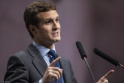 El presidente del PP, Pablo Casado.-MIGUEL LORENZO