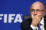 El presidente de la FIFA, Joseph Blatter, durante una conferencia de prensa en Zúrich, el pasado julio.-REUTERS / ARND WIEGMANN
