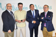 El consejero de sanidad, Antonio María Sáez, participa en la VIII Jornada de actualización en vacunas de Castilla y León en el Real Sitio de San Ildefonso.-ICAL