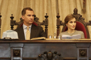Los reyes, hace unas semanas en el acto de investidura de los doctores honoris causa por la USAL José Narro y García de la Concha.-ICAL