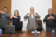 Foto de familia durante la presentación ayer de la campaña.-Valentín Guisande