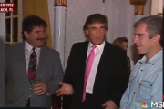 Una captura del vídeo de Trump y Epstein festejando en 1992.-