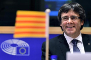 Carles Puigdemont, en un acto en el Parlamento Europeo en Bruselas, en enero.-/ AFP / EMMANUEL DUNAND