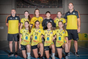 Plantilla del BM Soria femenino que entrena Javi Castillo. HDS