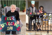 Collage con las imágenes de los seis centenarios que han cumplido años estos días. HDS