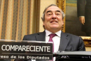 Juan Rosell, presidente de la CEOE, en una comparecencia en el Congreso.-JUAN MANUEL PRATS