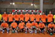 La plantilla del Aranga que ayer comenzó la pretemporada. / A. Martínez-