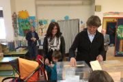 Minguez votando esta mañana.-PSOE DE SORIA