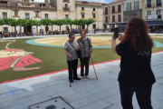 Alfombra floral en El Burgo de Osma.-ANA HERNANDO