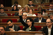 Marta Rovira, en un pleno del Parlament.-/ NÚRIA JULIÀ