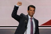 Donald Trump Jr durante la convención republicana de Ohio.-MIKE SEGAR