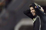 Piqué durante el partido de la selección española en Macedonia este martes.-EFE / KAI FORSTERLING