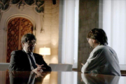 Carles Puigdmenont y Jordi Évole, en el Palau de la Generalitat.-EL PERIÓDICO (LA SEXTA)