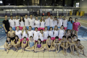 Algunos de lo nadadores del Club NataciónSoriano y de la escuela de natación municipal.-LUIS ÁNGEL TEJEDOR