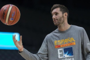 Rudy Fernández en un entrenamiento del Eurobasket del año pasado-ALBERTO NEVADO / FEB