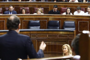 Iglesias y Rajoy se enzarzan en el debate a cuenta del uso de Twitter y los SMS.-AGUSTÍN CATALÁN