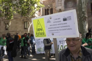 Protesta frente a la Audiencia de Barcelona contra el índice IRPH.-JOSEP GARCIA