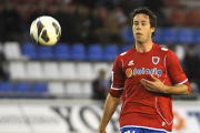 Pedro Martín será la referencia ofensiva ante el Racing. / DIEGO MAYOR-
