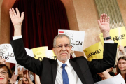 El ecologista Alexander van der Bellen, el pasado domingo, en Viena.-EFE / FLORIAN WIESER