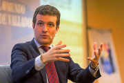 Pablo Casado, en un momento del Club de Prensa de EL MUNDO DE CASTILLA Y LEÓN.-MIGUEL Á. SANTOS (PHOTOGENIC)