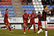 El Numancia ganaba al Bilbao Athletic en un encuentro en el que tuvo que sufrir hasta el final para asegurarse los tres puntos.-Diego Mayor