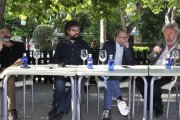 Gonzalez Sainz, Del Molino, Ortega y Llamazares durante el coloquio.-VALENTÍN GUISANDE