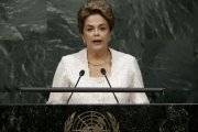 La presidente de Brasil, Dilma Rousseff, durante su discurso este viernes en la ONU.-REUTERS / MIKE SEGAR