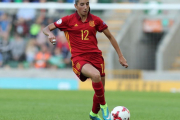 Lucía Rodríguez, en un partido con la selección española, hará mañana el saque de honor en Los Pajaritos.-