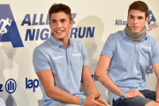 Marc Márquez y su hermano Àlex, hoy en Montmeló.-ALLIANZ NIGHT RUN