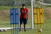 Idiakez, en un entrenamiento de esta semana en Boltaña-JAIME GALINDO