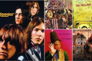 Portadas de ’The Stooges’ de The Stooges; ’Kick out the jams’, de MC5; ’Beggars banquet’, de The Rolling Stones; ’Trout mask replica’, de Captain Beefheart, y ’Black Sabbath’, de Black Sabbath.-