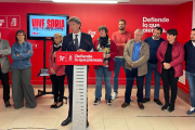 Martínez junto a miembros de su candidatura en la presentación de su programa. HDS