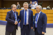 Juan Vicente Herrera,  presenta para su debate ante el Pleno del Comité de las Regiones el Dictamen 'La respuesta de la Unión Europea ante el reto demográfico'.-ICAL