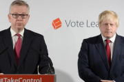 Michael Gove (izquierda) y Boris Johnson durante la pasada campaña.-AFP / STEFAN ROUSSEAU
