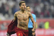 Firmino celebra el gol que le dio al Liverpool el Mundial de Clubs-EFE