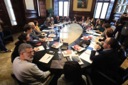Reunión de la Junta de Portavoces del Parlament, presidida por Roger Torrent.-FERRAN NADEU